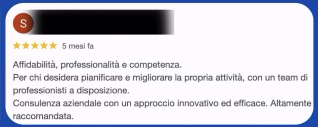 Recensione: affidabilità, professionalità e competenza, con un team di professionisti a disposizione